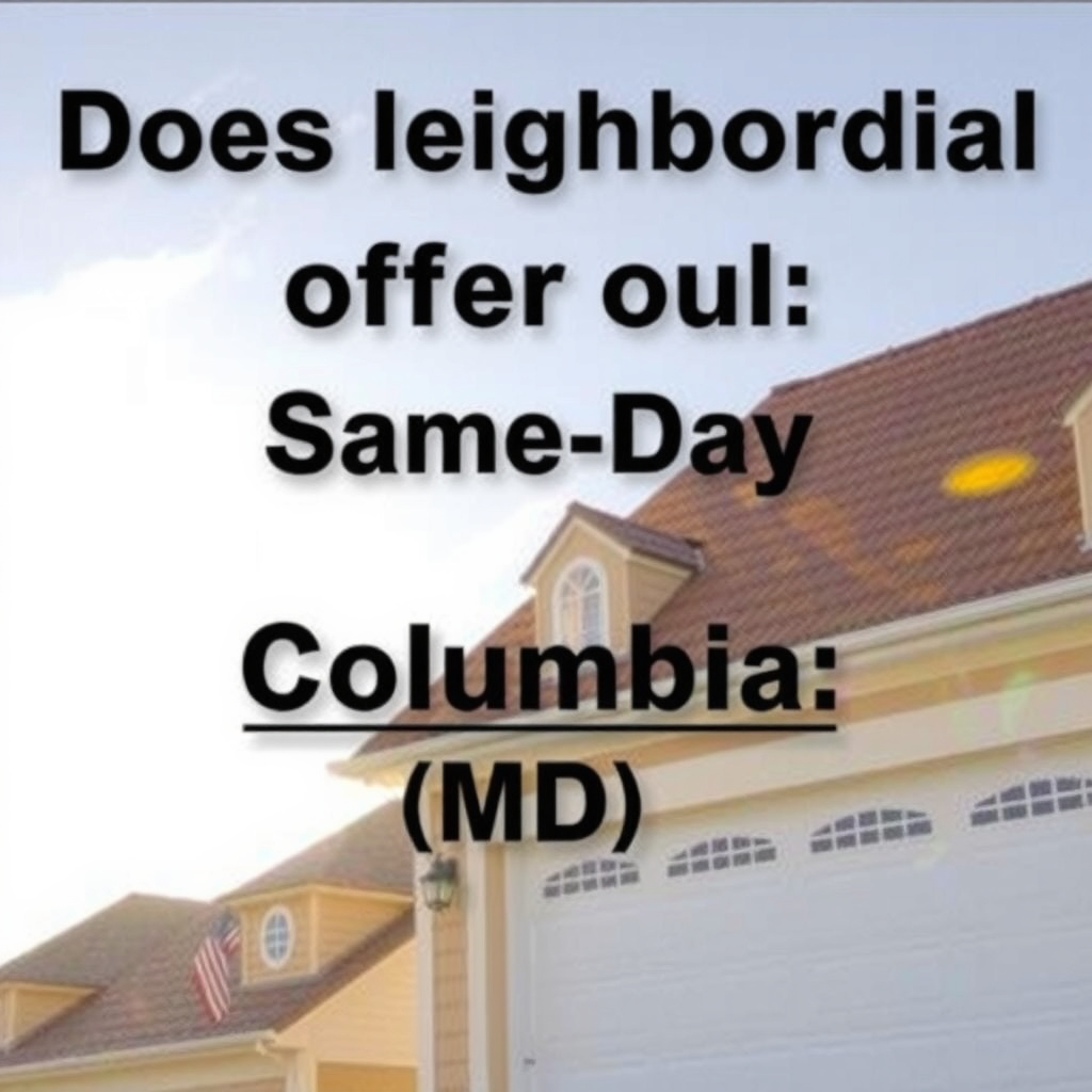 Does Neighborhood Garage Door Offer Same-Day Install in Columbia MD? - image 3